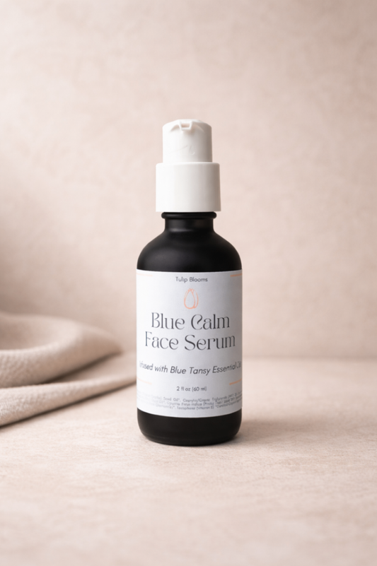 Blue Calm Face Oil Tulip Blooms