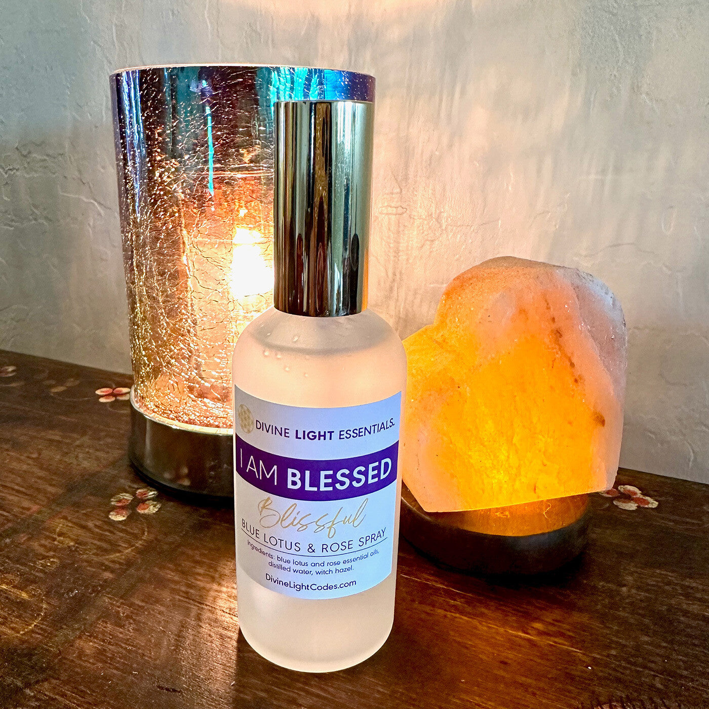 I Am Blessed Spray - Body Blessing - Room Clearing Freshener - Blue Lotus & Rose Home Fragrance Divine Light Codes