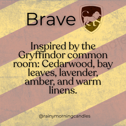 Brave | Sorting Collection | HP Inspired Wax Melts Rainy Morning Candles