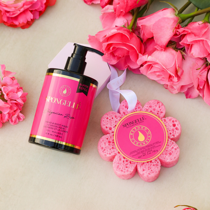Bulgarian Rose Wild Flower & Body Wash Refill Set Spongellé
