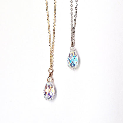 Swarovski Crystal Droplet Necklace with Swarovski Clasp