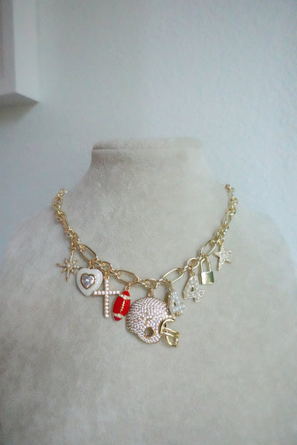 Football Charm Necklace Lucky Goldie