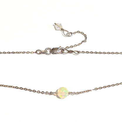 Ethiopian Opal Necklace with Swarovski Clasp