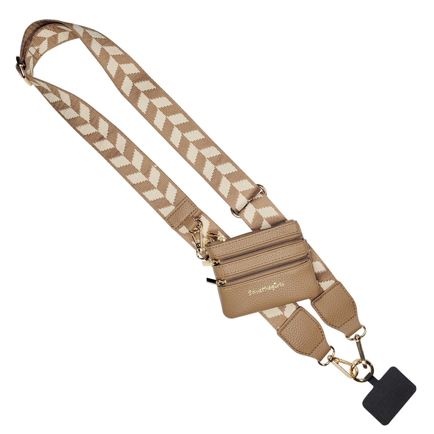 Clip & Go Strap w/Zippered Pouch Chevron SaveTheGirls