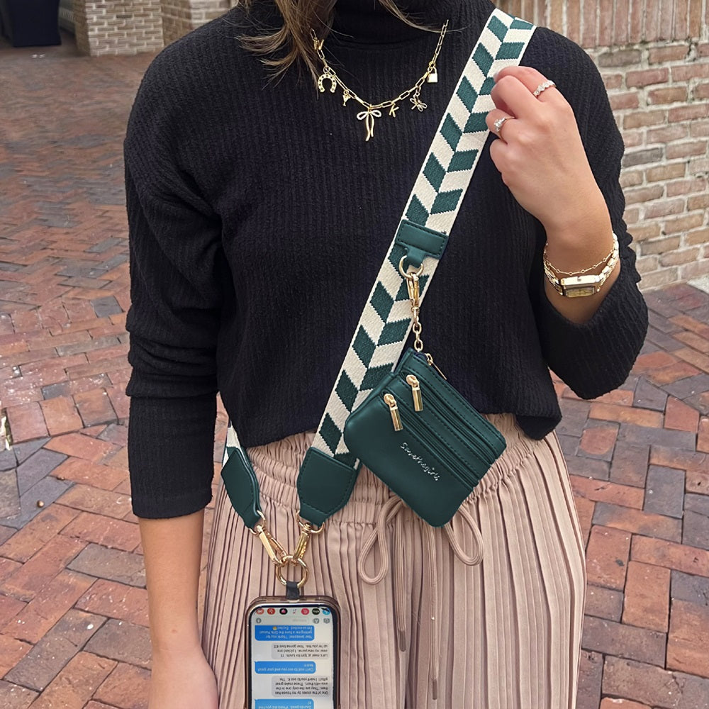 Clip & Go Strap w/Zippered Pouch Chevron SaveTheGirls