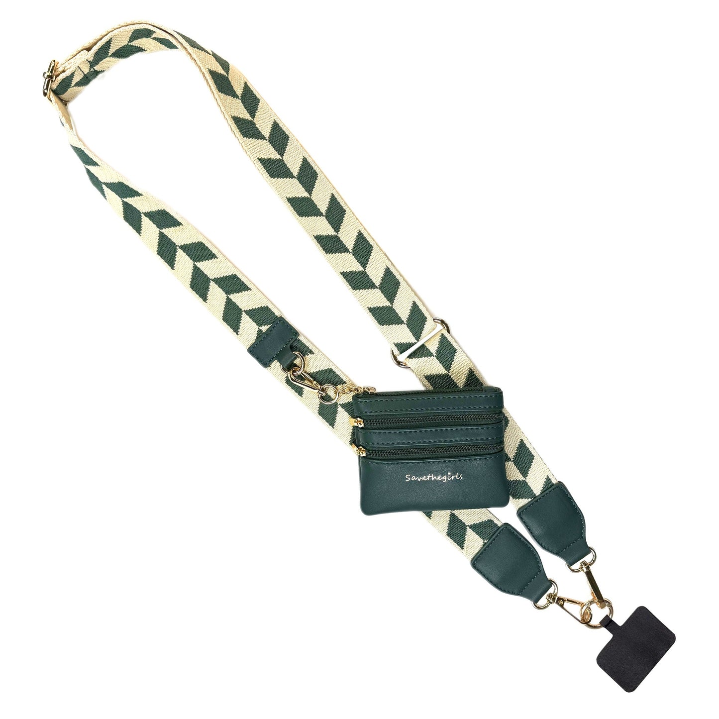 Clip & Go Strap w/Zippered Pouch Chevron SaveTheGirls