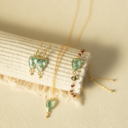 Green Amethyst Silver Isla Collection