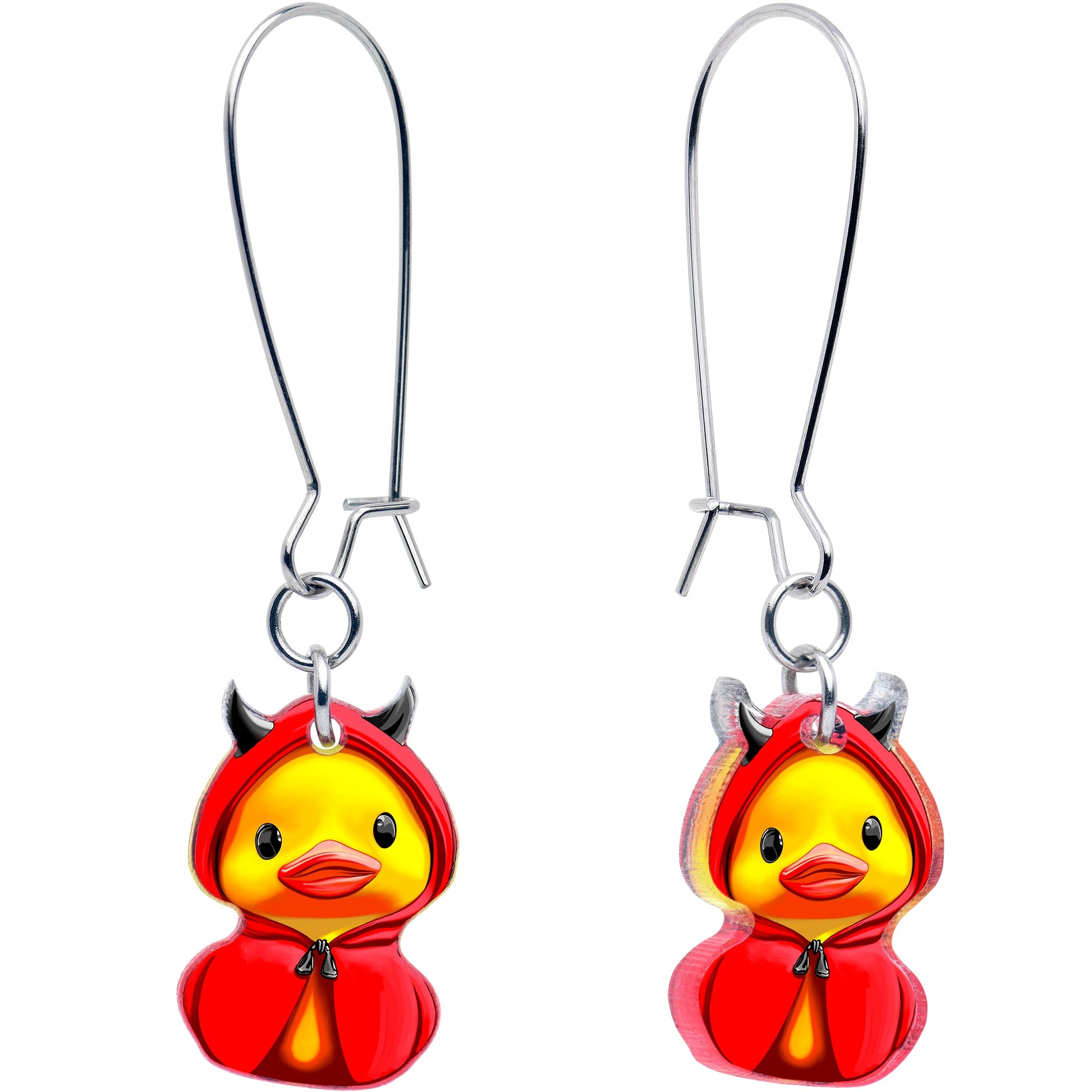 Hot Litle Devil Duck Dangle Earrings by Onyx O BodyCandy