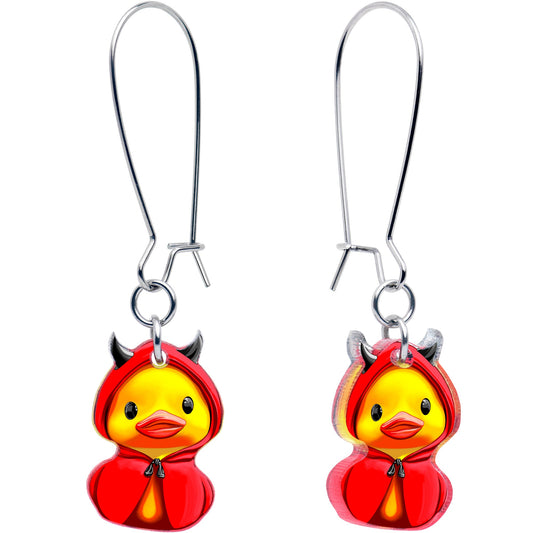 Hot Litle Devil Duck Dangle Earrings by Onyx O BodyCandy