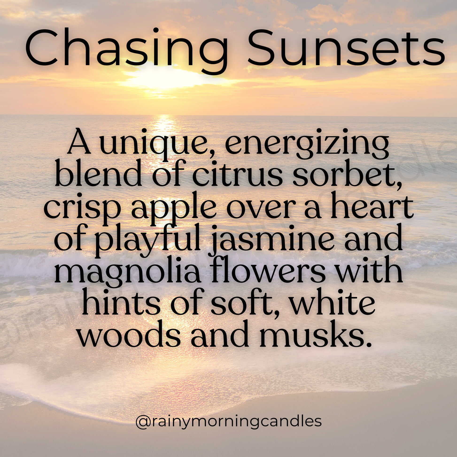 Chasing Sunsets | Wax Melts Rainy Morning Candles