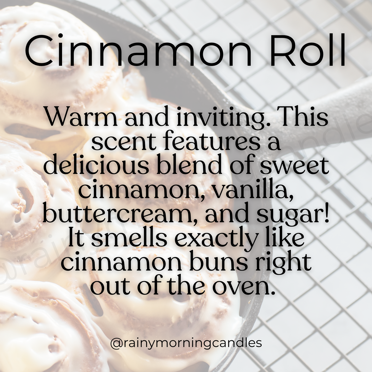 Cinnamon Roll | Wax Melts Rainy Morning Candles