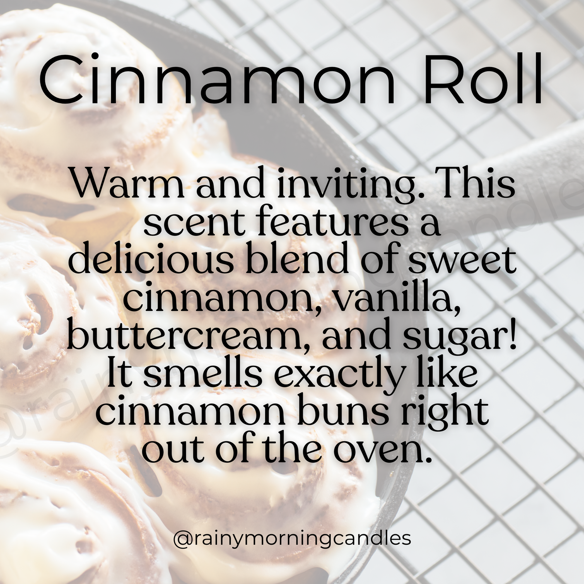 Cinnamon Roll | Wax Melts Rainy Morning Candles
