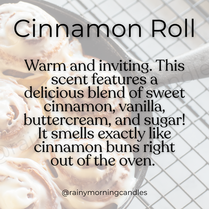 Cinnamon Roll | Wax Melts Rainy Morning Candles