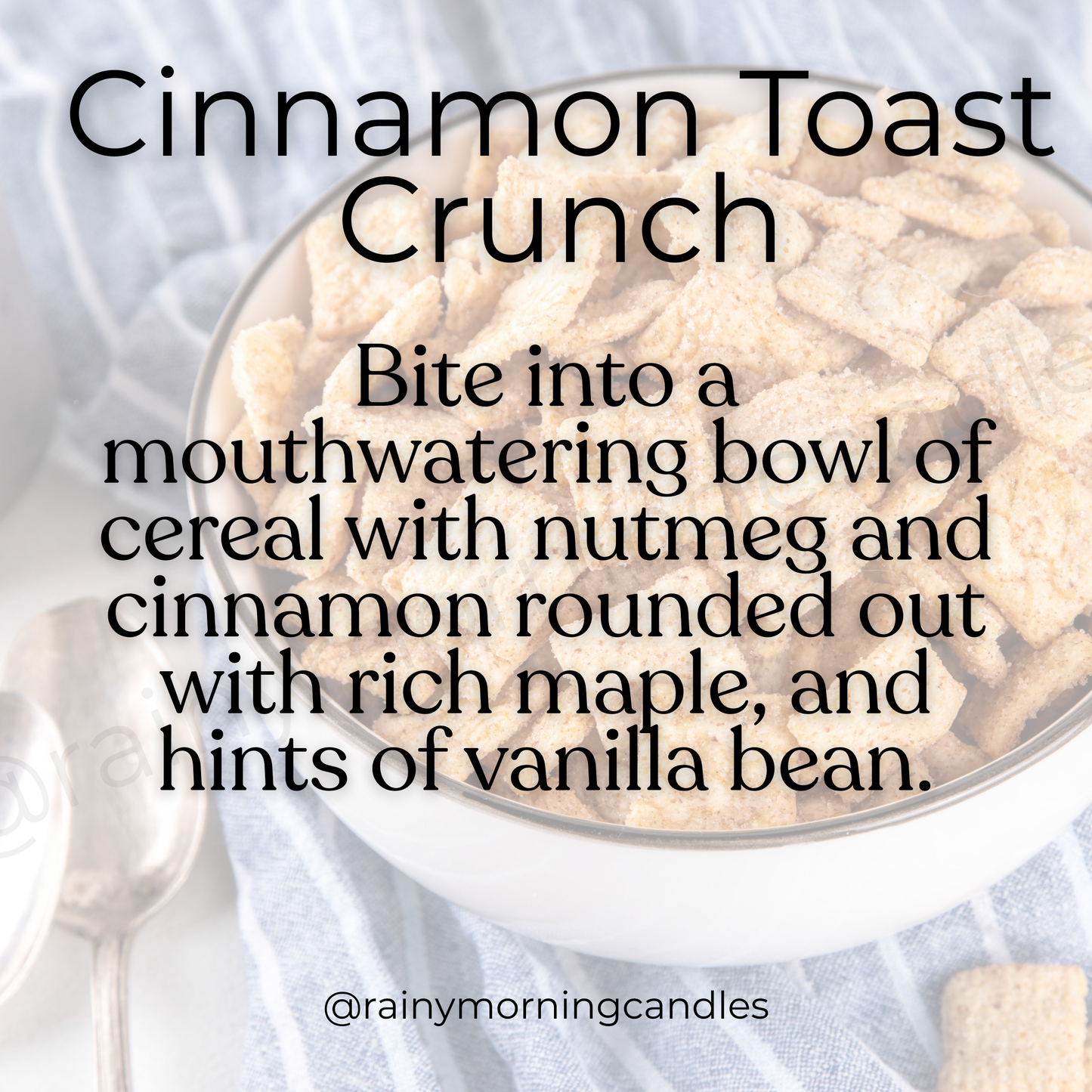 Cinnamon Toast Crunch | Wax Melts Rainy Morning Candles