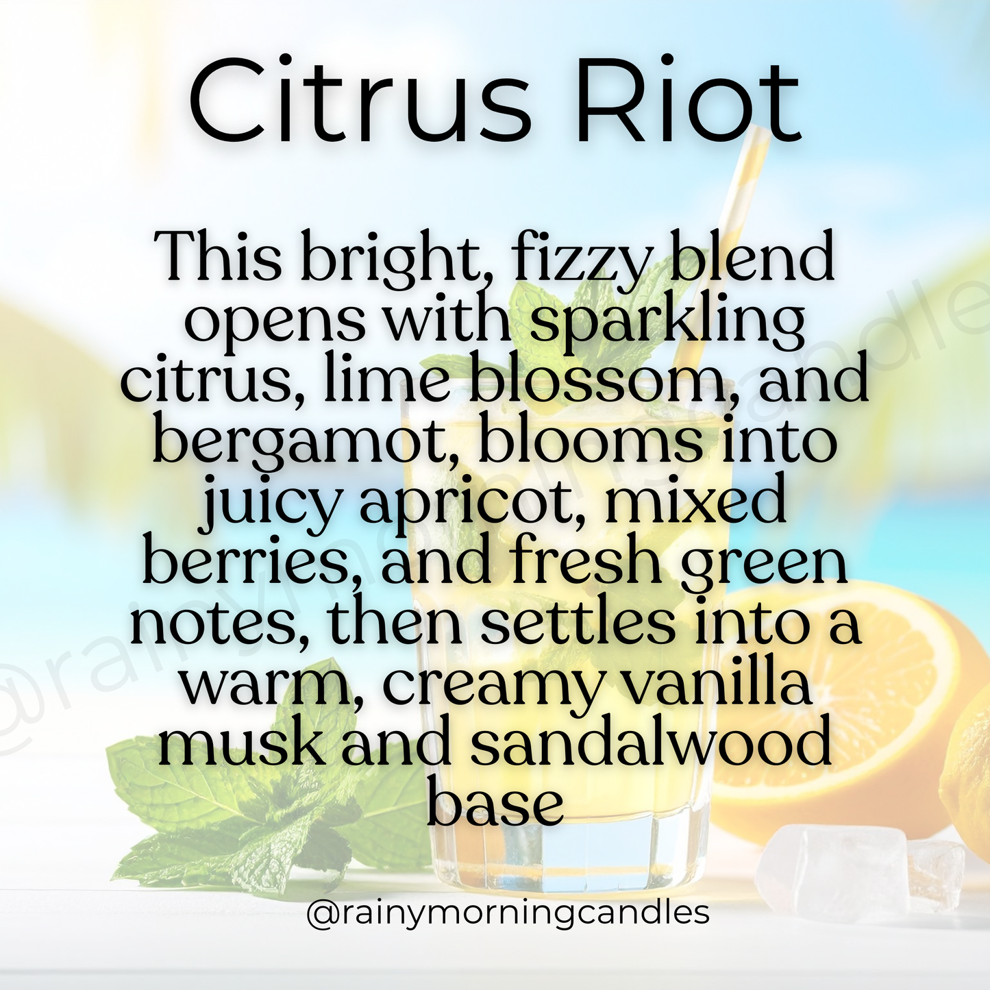 Citrus Riot | Wax Melts Rainy Morning Candles