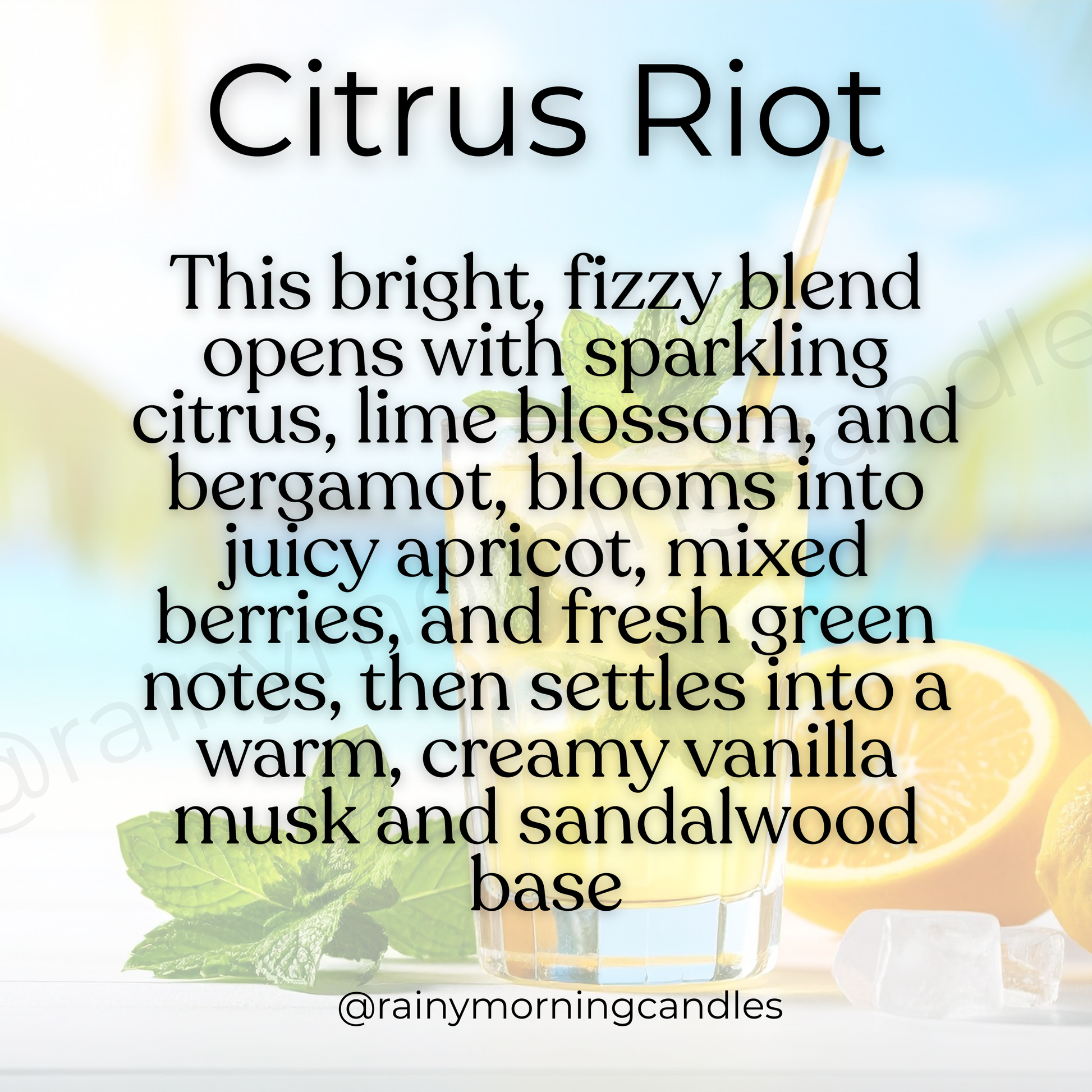 Citrus Riot | Wax Melts Rainy Morning Candles