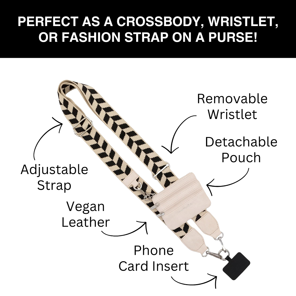 Clip & Go Strap w/Zippered Pouch Chevron SaveTheGirls