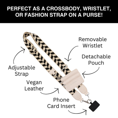 Clip & Go Strap w/Zippered Pouch Chevron SaveTheGirls
