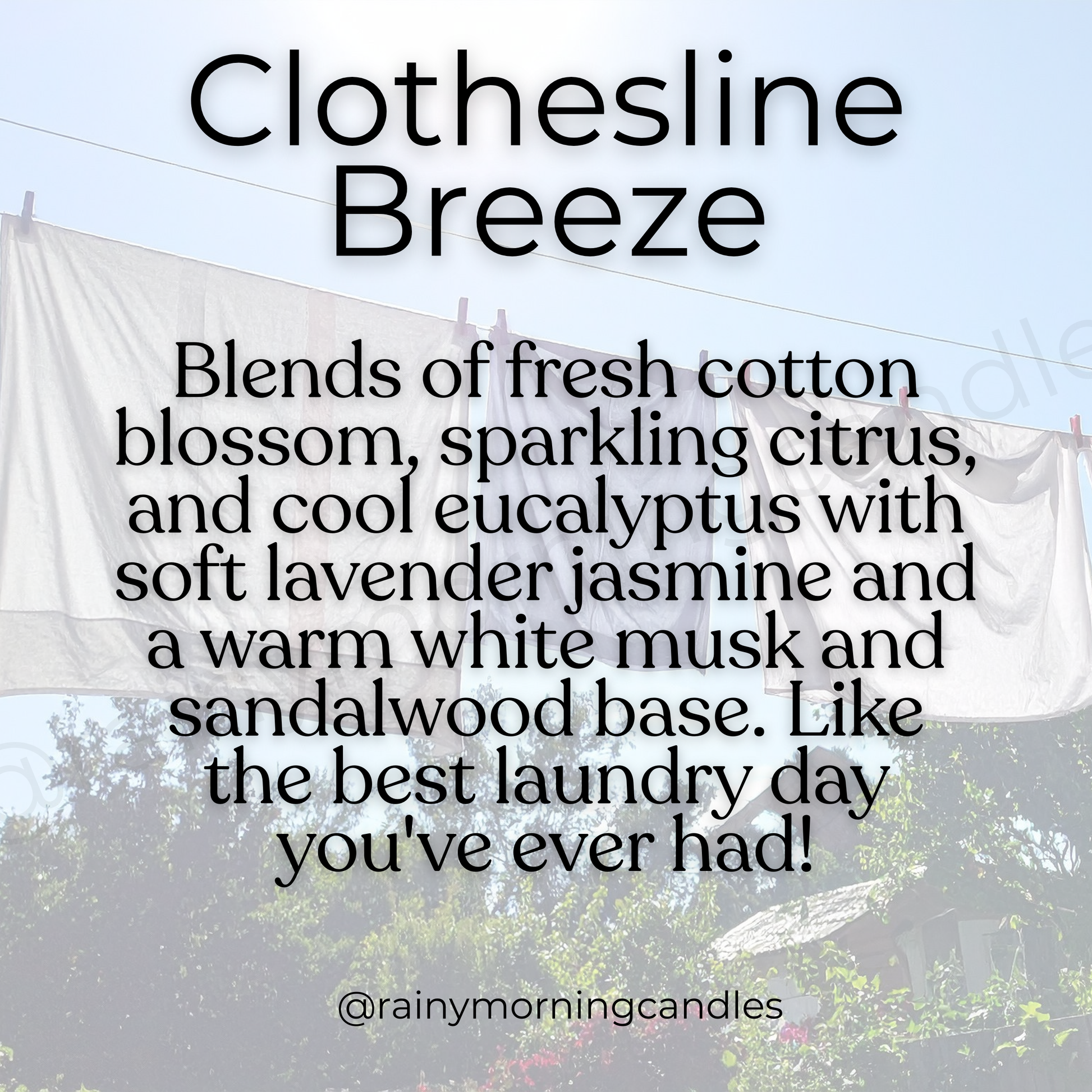 Clothesline Breeze | Wax Melts Rainy Morning Candles