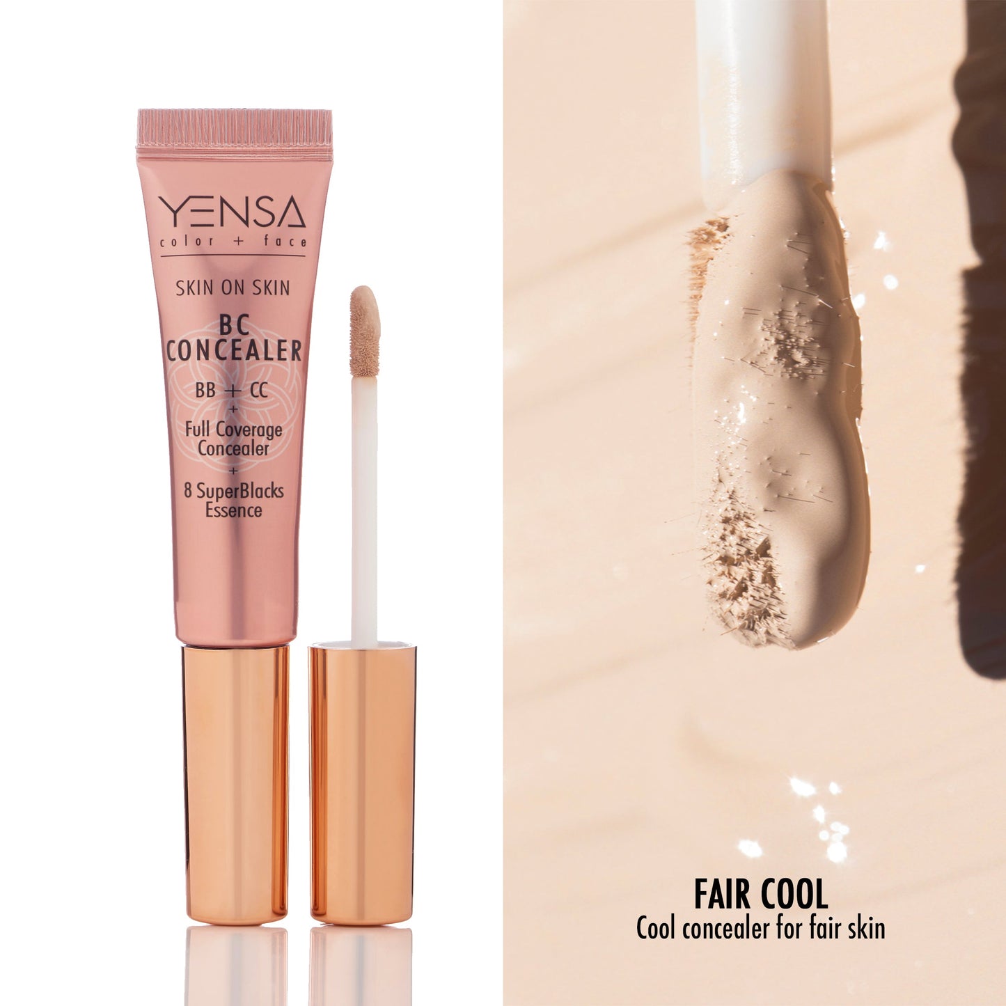 Skin On Skin BB CC Full Coverage Hyaluronic Serum Concealer YENSA