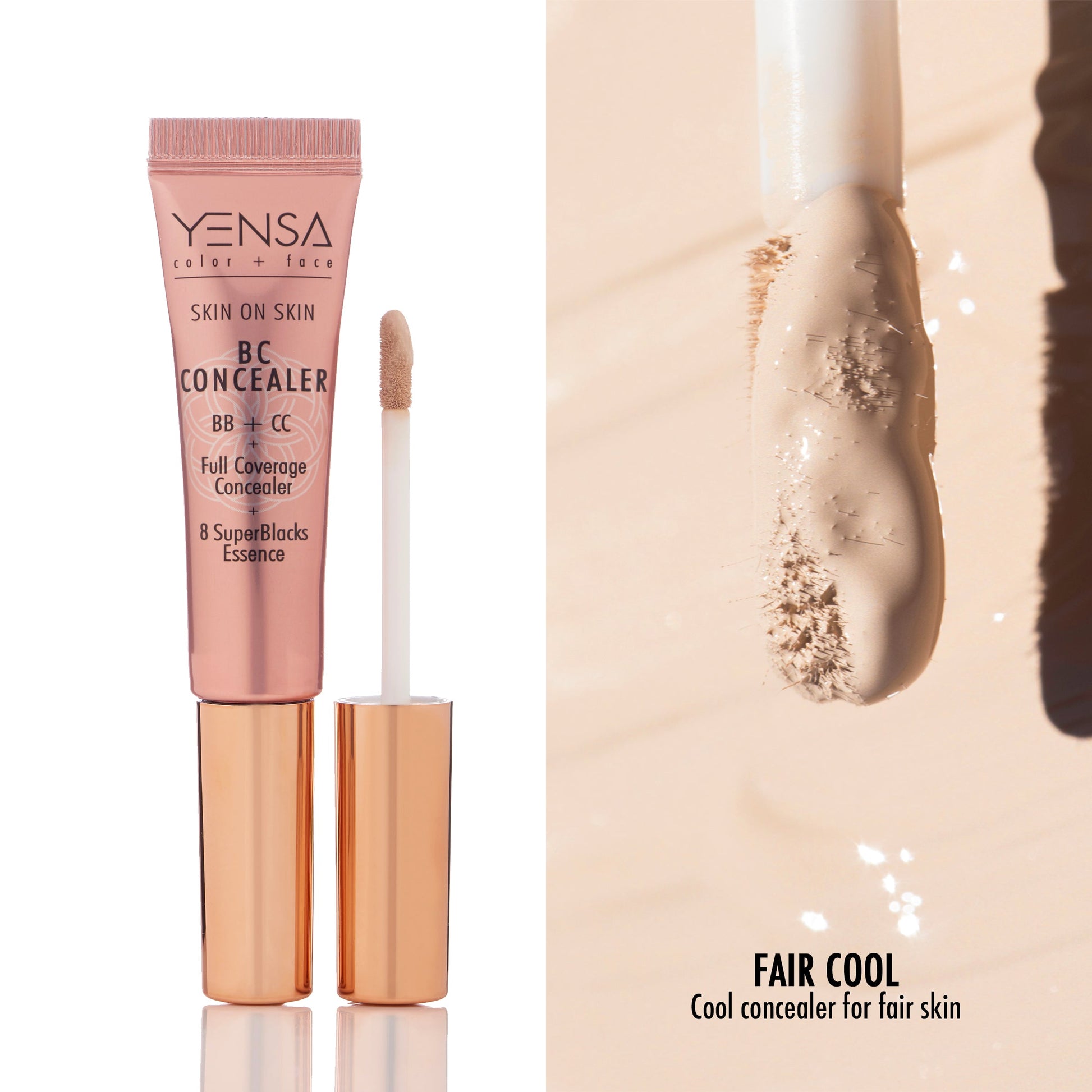 Skin On Skin BB CC Full Coverage Hyaluronic Serum Concealer YENSA