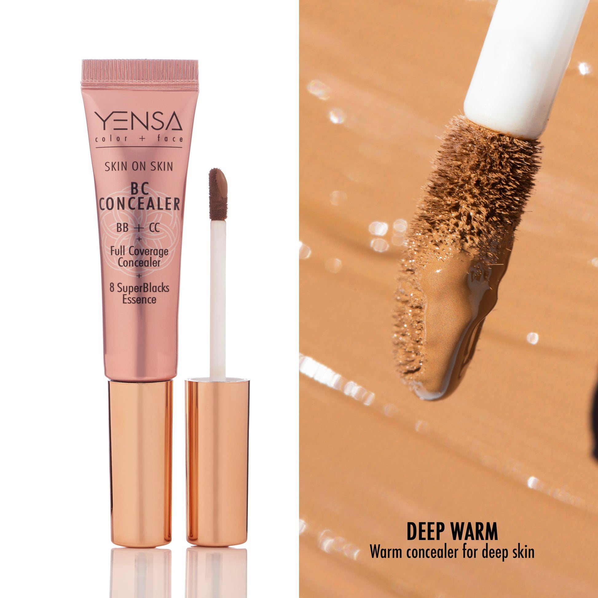 Skin On Skin BB CC Full Coverage Hyaluronic Serum Concealer YENSA
