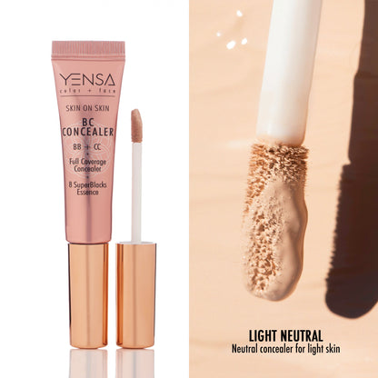 Skin On Skin BB CC Full Coverage Hyaluronic Serum Concealer YENSA