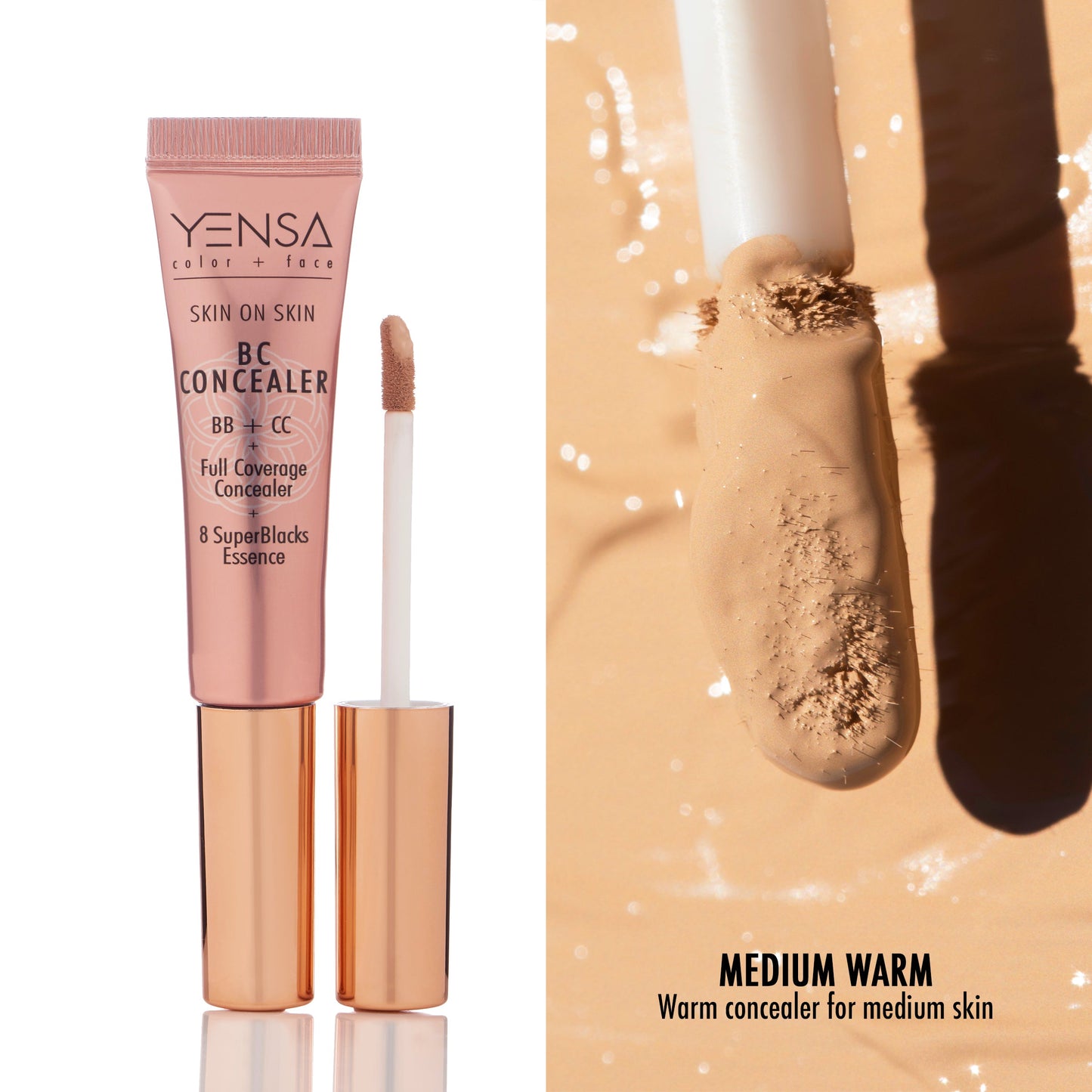 Skin On Skin BB CC Full Coverage Hyaluronic Serum Concealer YENSA