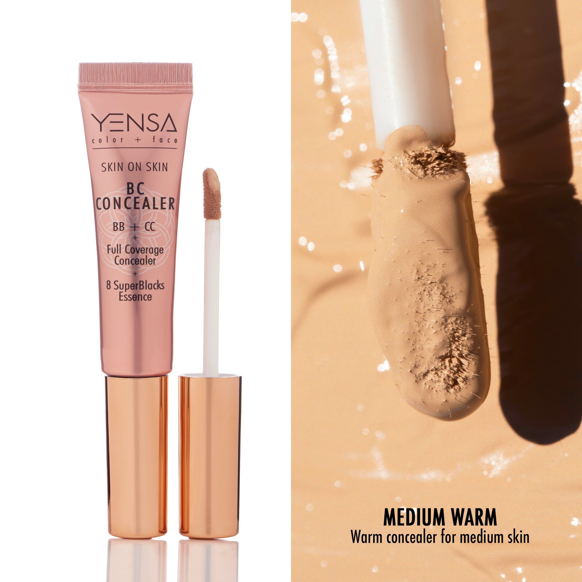 Skin On Skin BB CC Full Coverage Hyaluronic Serum Concealer YENSA