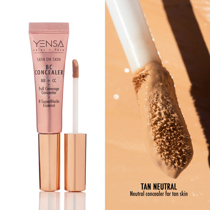 Skin On Skin BB CC Full Coverage Hyaluronic Serum Concealer YENSA