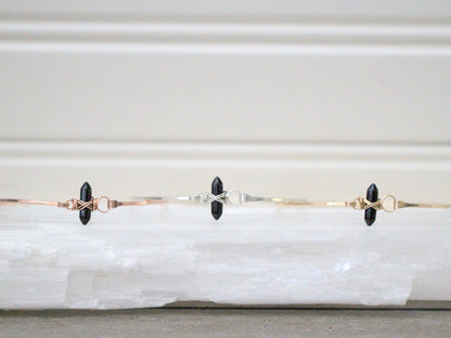 Crest Bracelet - Obsidian
