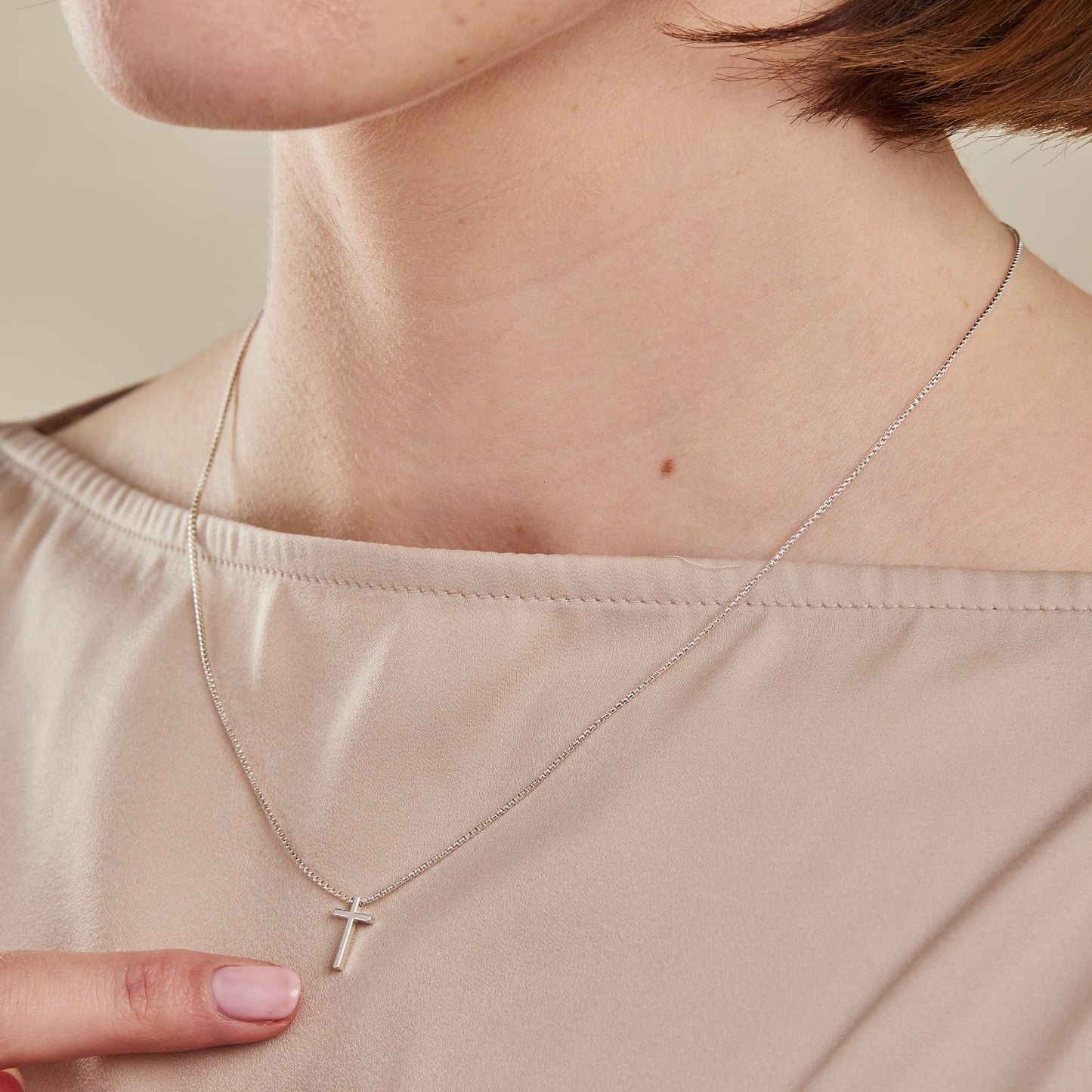 Cross Necklace, Sterling Silver ALEX AND ANI