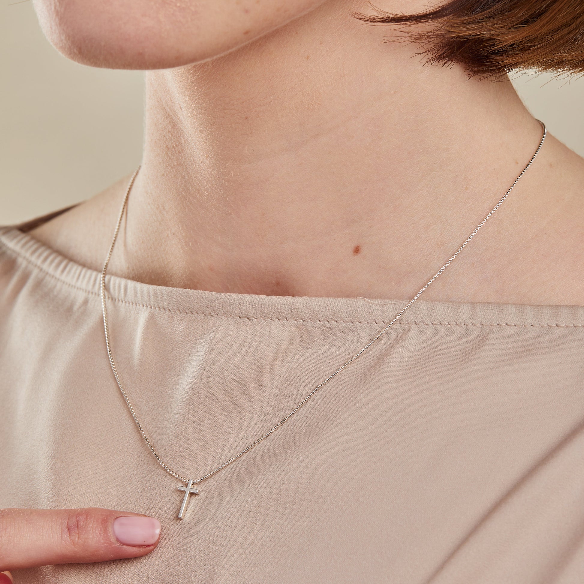 Cross Necklace, Sterling Silver ALEX AND ANI