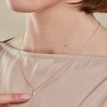 Cross Necklace, Sterling Silver ALEX AND ANI