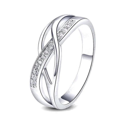 Crystal Braided Ring  Braided Ring