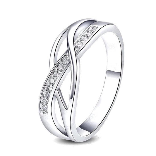 Crystal Braided Ring  Braided Ring