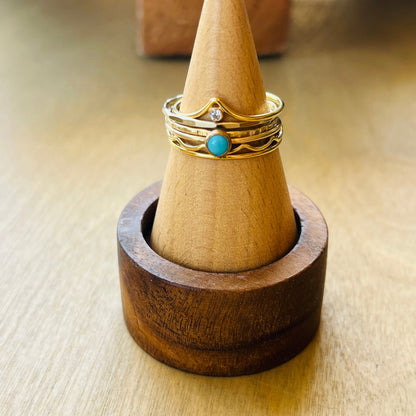 14K Gold Filled Kingman TURQUOISE GEMSTONE  RING