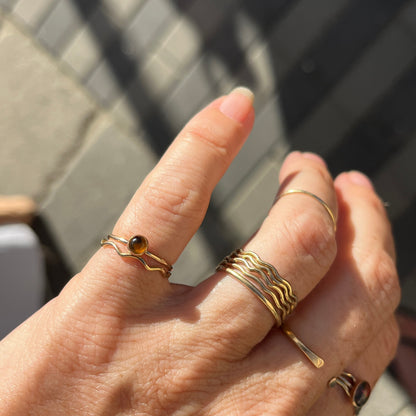 14K Gold Filled CITRINE GEMSTONE RING