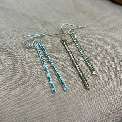 14k gold filled sterling silver GEMME BAR EARRINGS