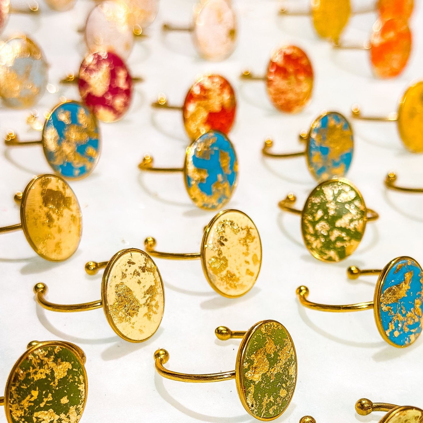 Gemma - Antiqued Faux Stone Rings