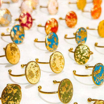 Gemma - Antiqued Faux Stone Rings