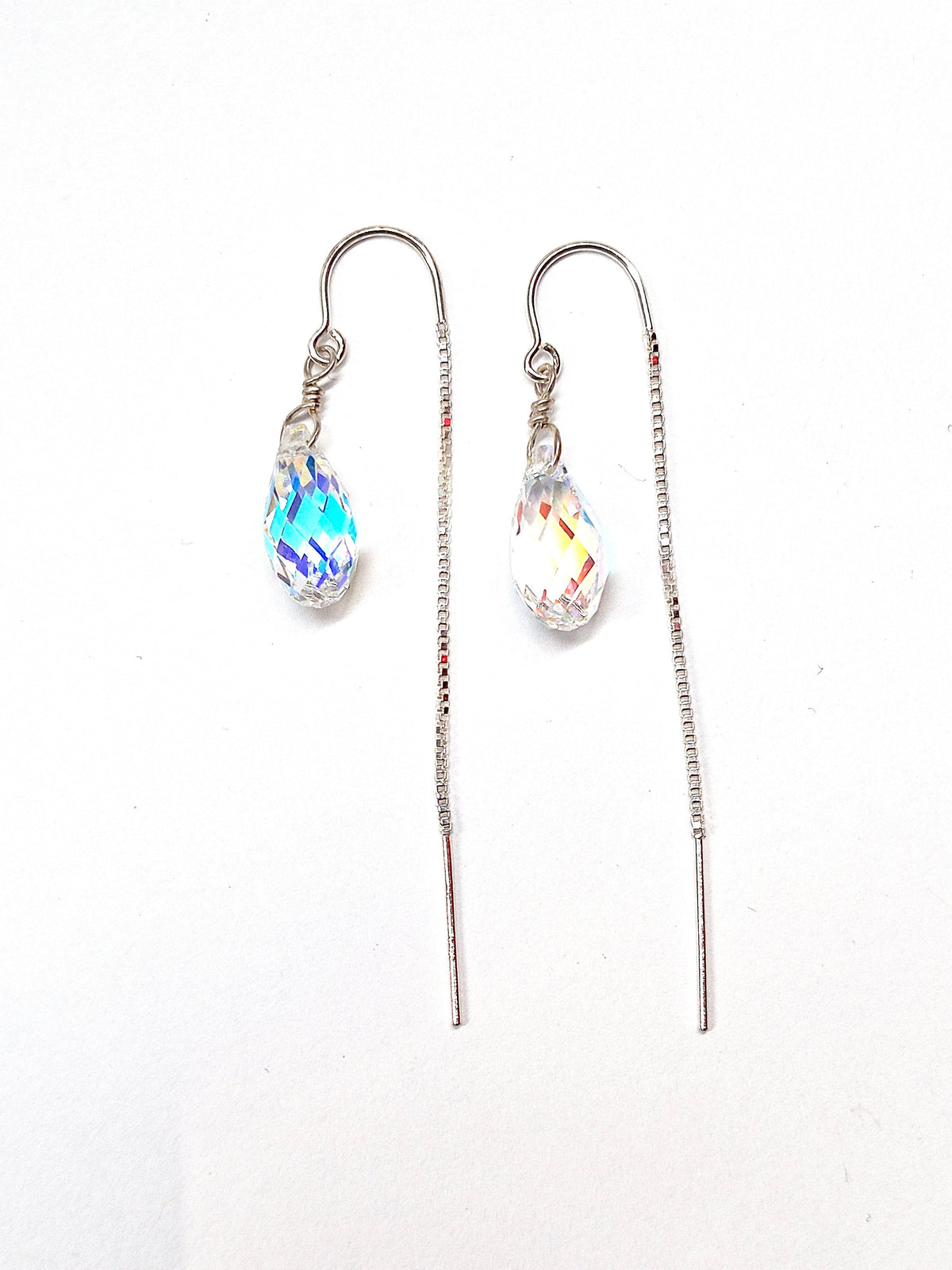 Swarovski Crystal Droplet Threader Earrings