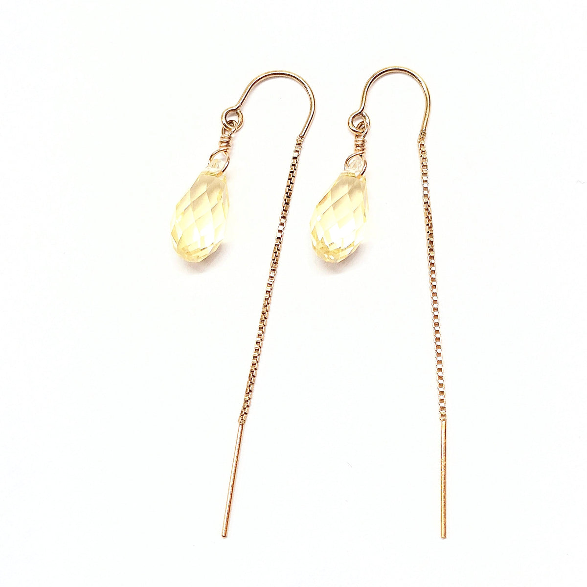 Swarovski Crystal Droplet Threader Earrings