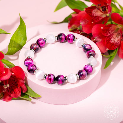 Shape Your Future – Pink Galaxy Tiger’s Eye Bracelet Conscious Items