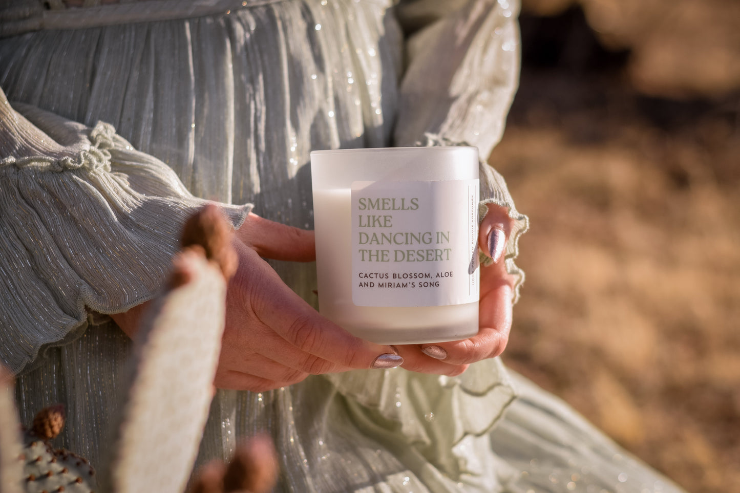 Smells Like Dancing In The Desert - Cactus Blossom, Aloe, and Miriam's Song Scented Candle Adara Rituals