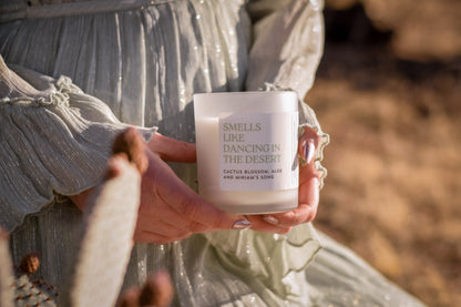 Smells Like Dancing In The Desert - Cactus Blossom, Aloe, and Miriam's Song Scented Candle Adara Rituals