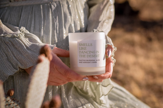 Smells Like Dancing In The Desert - Cactus Blossom, Aloe, and Miriam's Song Scented Candle Adara Rituals