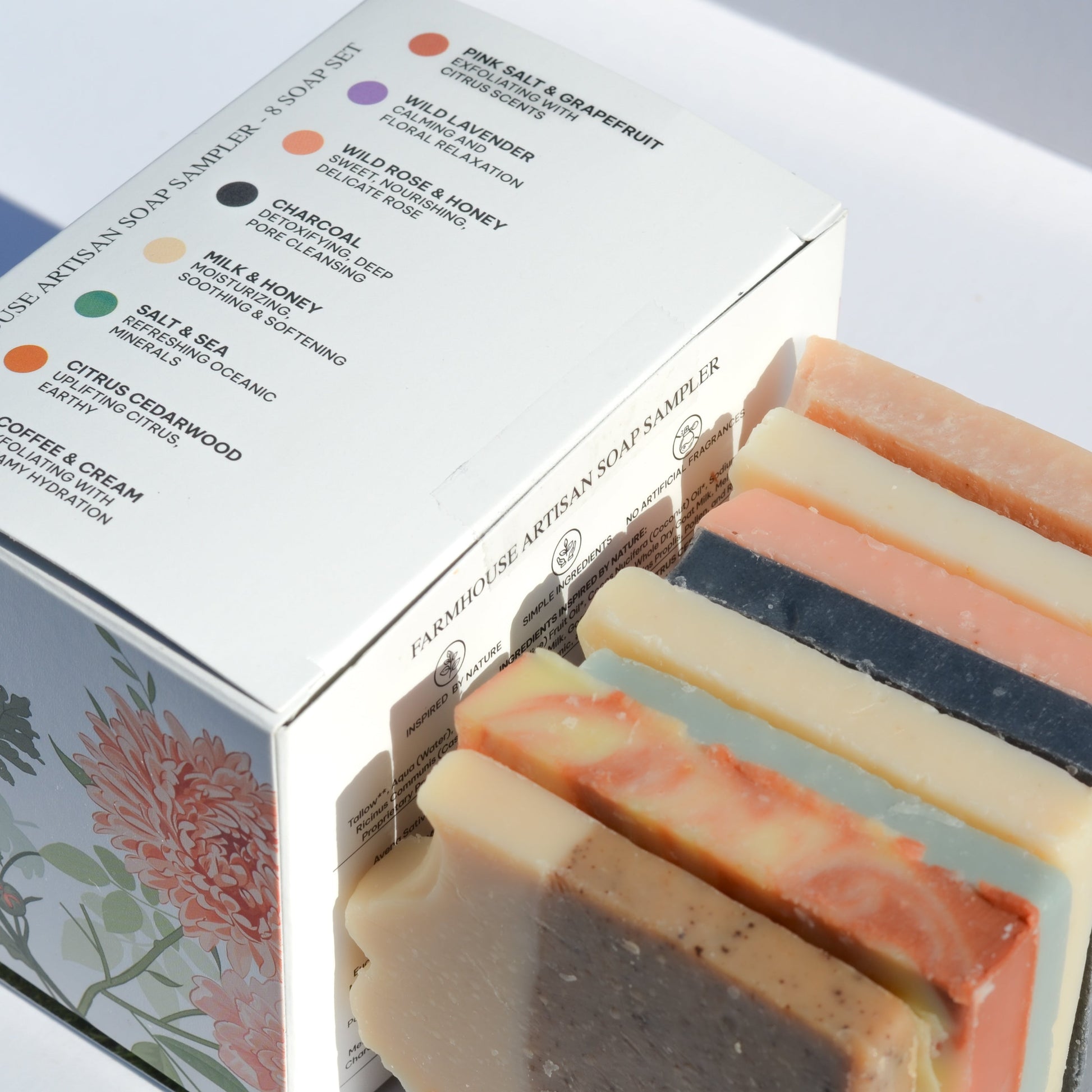 Farmhouse Artisan Goat Milk & Tallow Soap Sampler Pretty farm girl