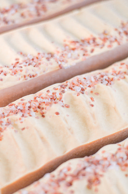 Pink Salt + Grapefruit Cleansing Bar Handmade Tallow and Goat Milk Soap Bar Pretty farm girl