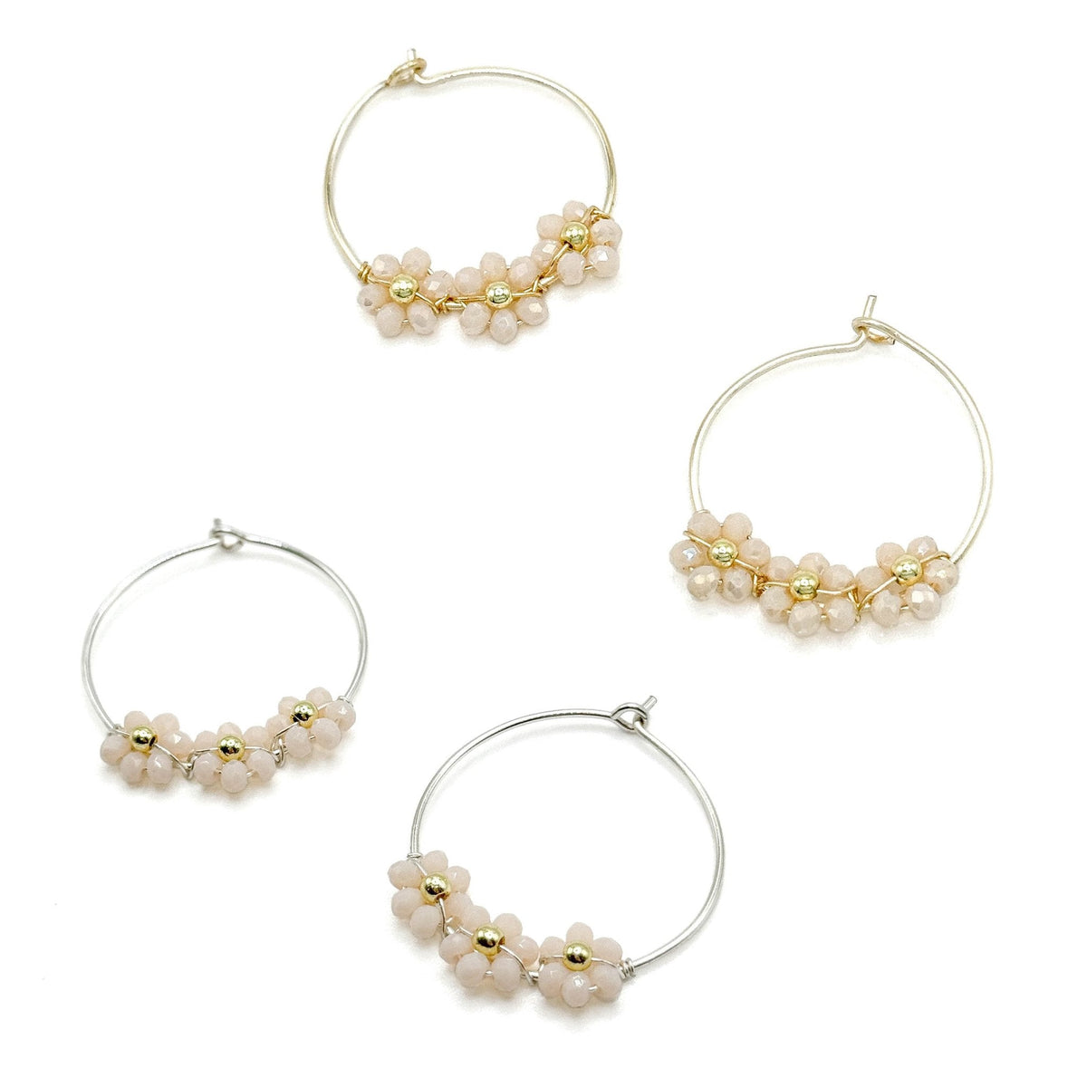 Daisy silver earrings